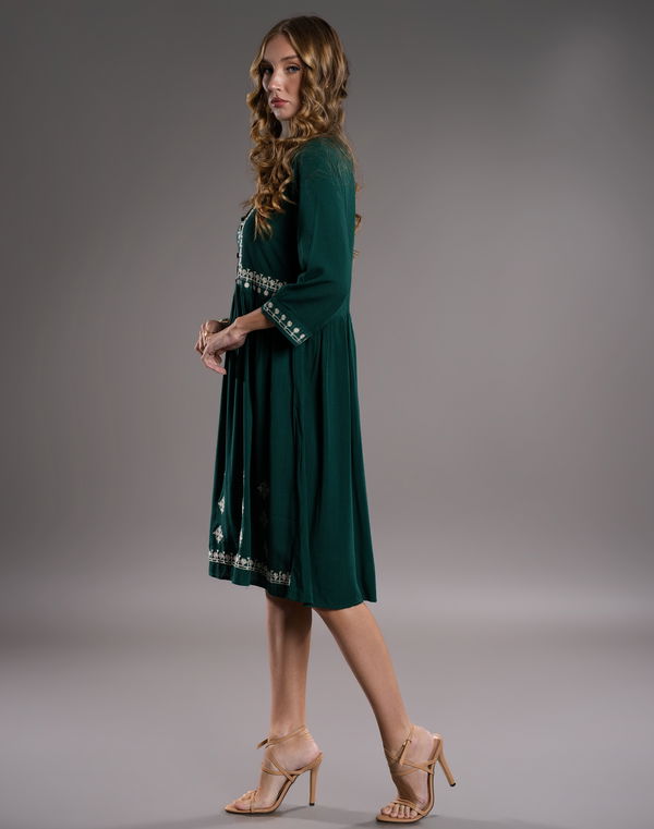 FIA MARIA GOLDEN AURORA Self Tie Neck Dress