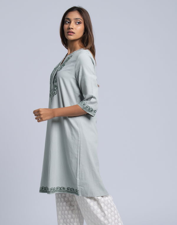 FIA MARIA Women's Emroidery Casual Dress Mint Green