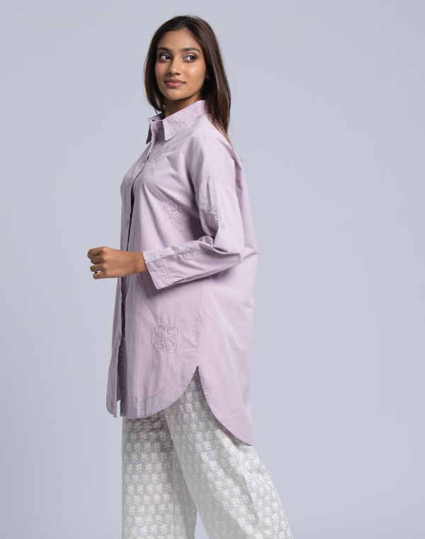 FIA MARIA Women's Emroidery Kurta Dusty Purple
