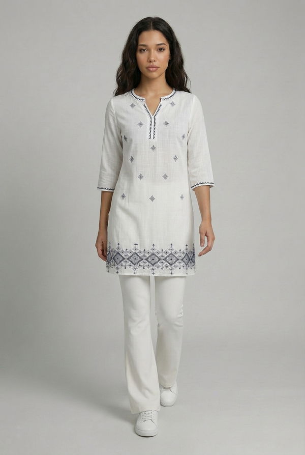 FIA MARIA Women's Kurta White