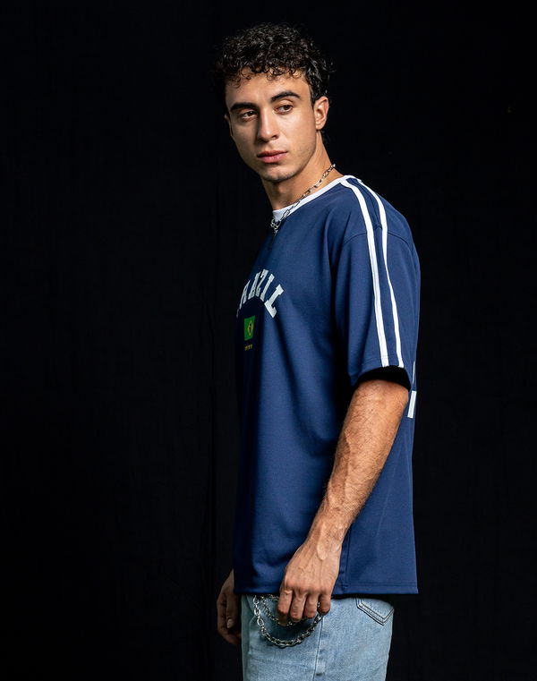 Men's Oversized Football Fan Jersey – Brazil Edition