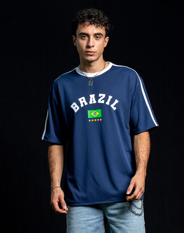 Men's Oversized Football Fan Jersey – Brazil Edition