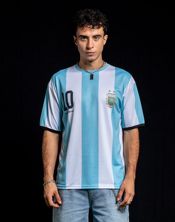 Men's Oversized Football Fan Jersey – Argentina Edition