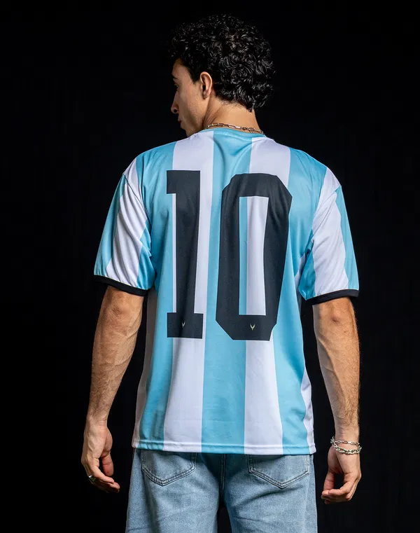 Men's Oversized Football Fan Jersey – Argentina Edition