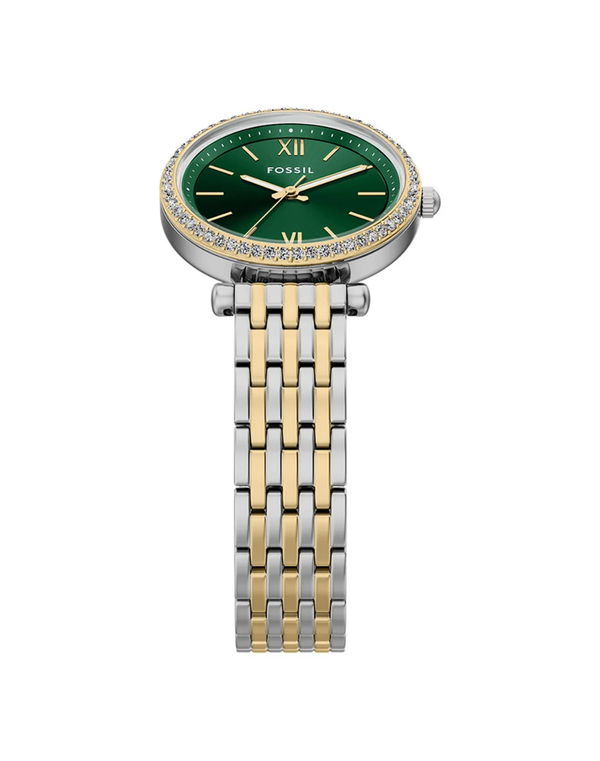 FOSSIL CARLIE MINI THREE-HAND TWO-TONE STAINLESS STEEL WATCH