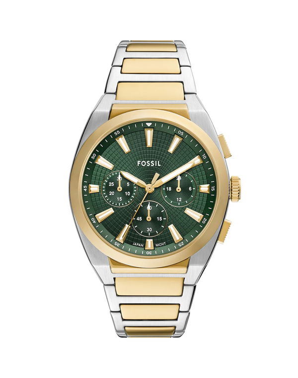 FOSSIL EVERETT TWO TONE STAINLESS STEEL CHRONOGRAPH WATCH FOR MEN