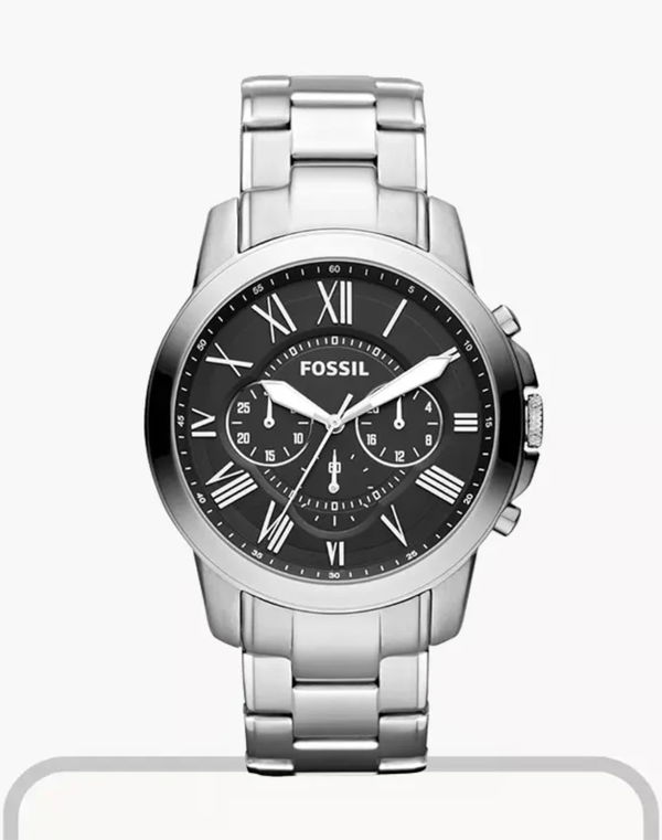  FOSSIL GRANT CHRONOGRAPH BLACK DIAL WATCH FOR MEN