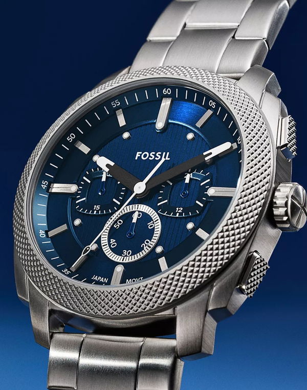 FOSSIL MACHINE CHRONOGRAPH BLUE DIAL WATCH FOR MEN