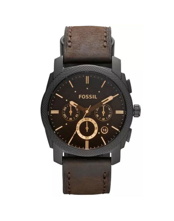 FOSSIL Machine Mid-Size Chronograph Brown Leather Watch for Men