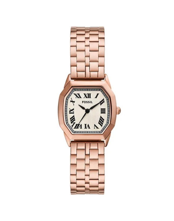 Fossil Harlow Cream Dial Rose Gold Tone Stainless Steel Bracelet Women's Watch