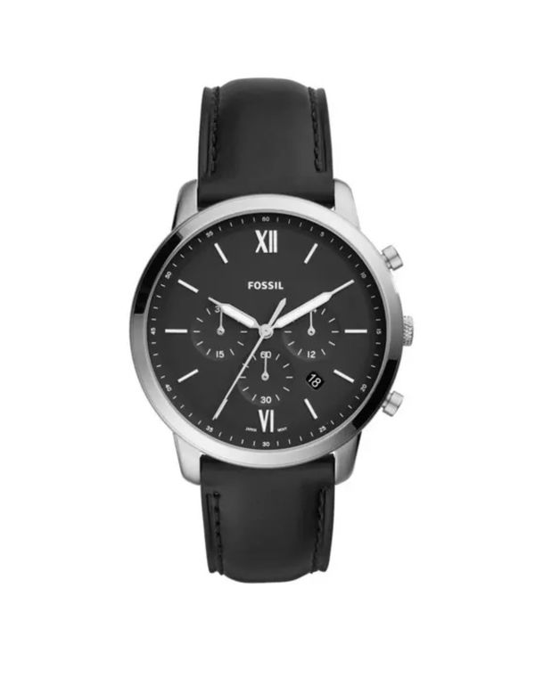Fossil Neutra Chronograph Black Leather Watch