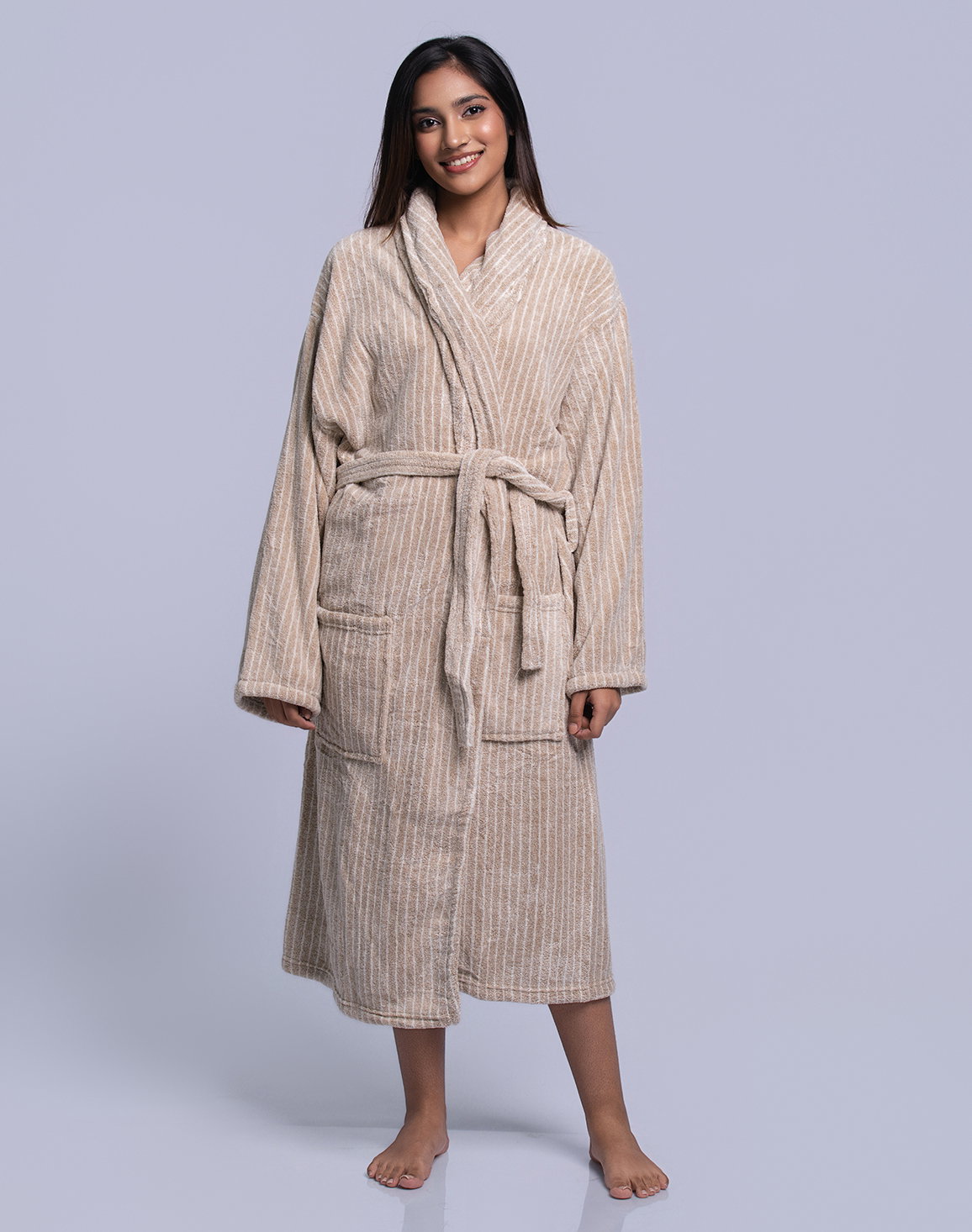HOME & ME Bath Robe Free Size Beige
