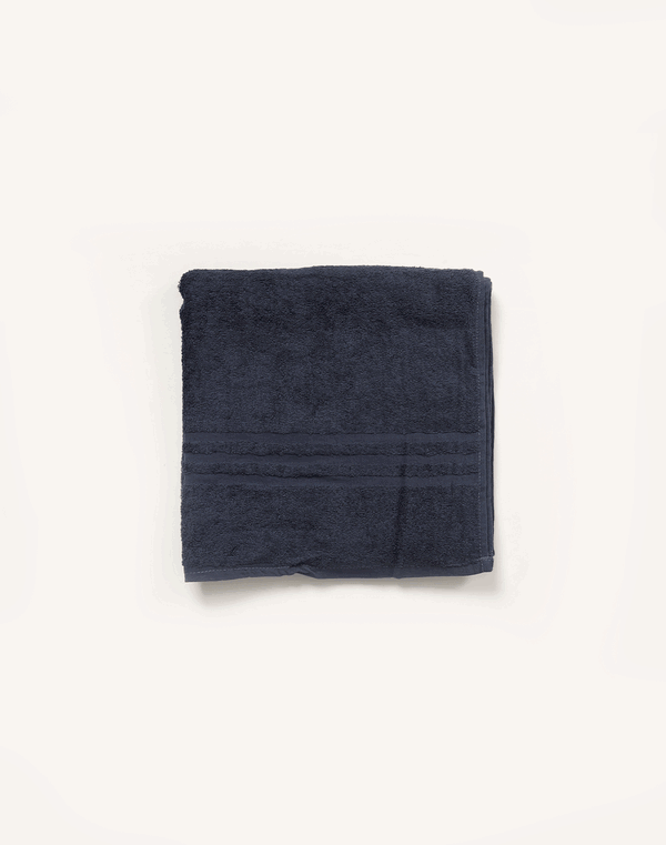 HOME & ME Cotton Bath Towel Navy Blue - 70 × 140 cm