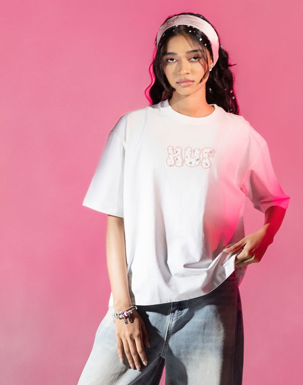 HUF & DEE BLISSFUL Women's Oversized T-Shirt White
