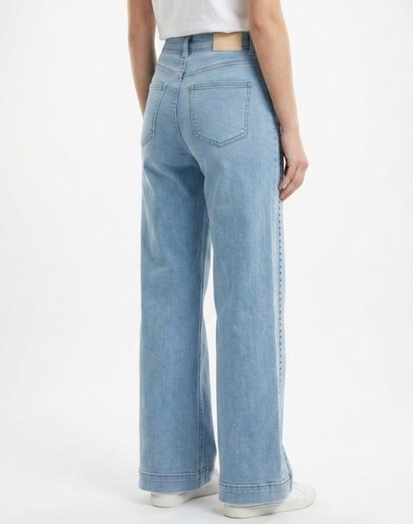 HUF & DEE BLISSFUL Women's Wide Leg Jeans Light Blue