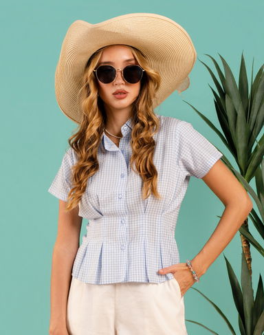 Light Blue & White