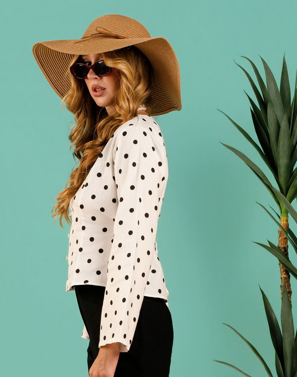 HUF & DEE CHERI SUMMER Women's V Neck Blouse