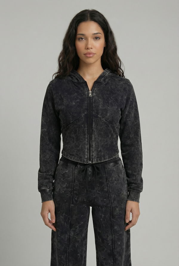HUF & DEE LOUNGE LUXE Women's Hoodie Black
