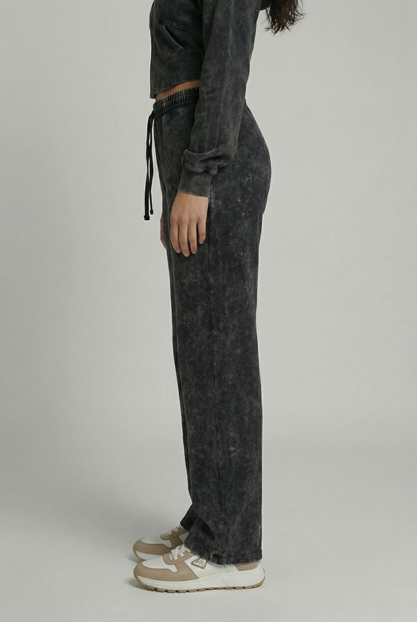 HUF & DEE LOUNGE LUXE Women's Straight Fit Casual Pant Black
