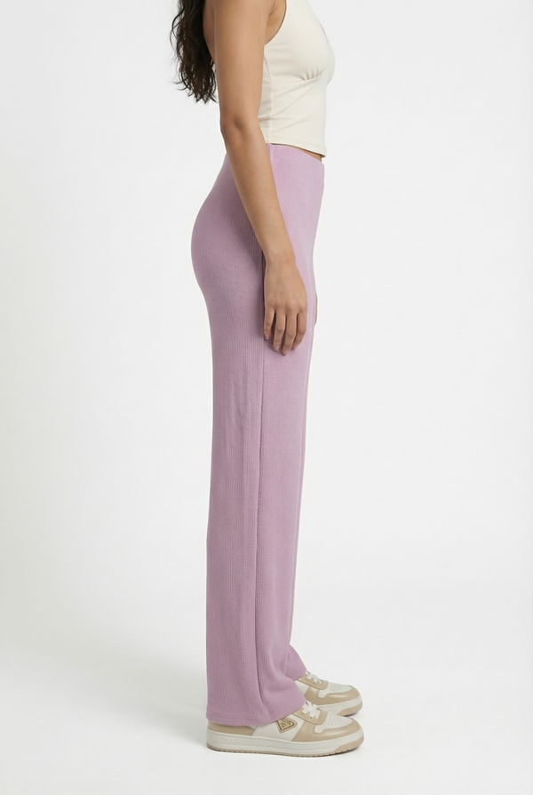 HUF & DEE LOUNGE LUXE Women's Straight Fit Casual Pant Purple