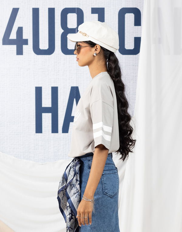 HUF & DEE NAUTICAL HALL Women's V Neck Oversized T-Shirt