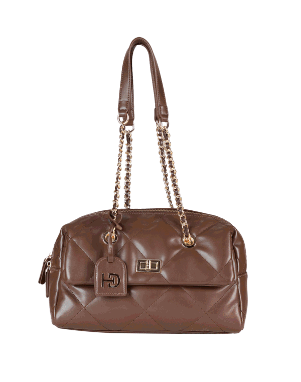 HUF & DEE Quilted Side Bag Brown