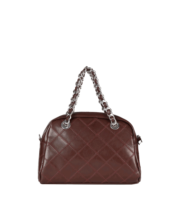 HUF & DEE Quilted Side Bag Burgandy
