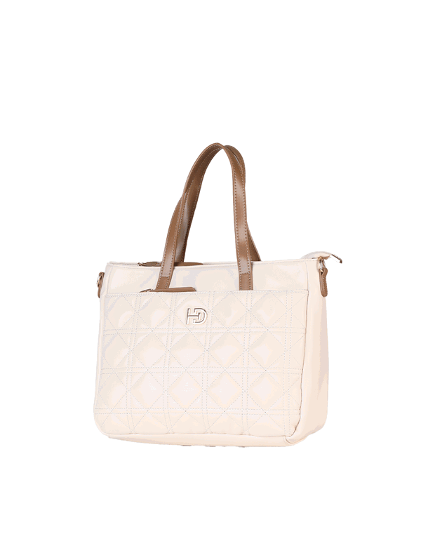 HUF & DEE Satchel Hand Bag Ivory