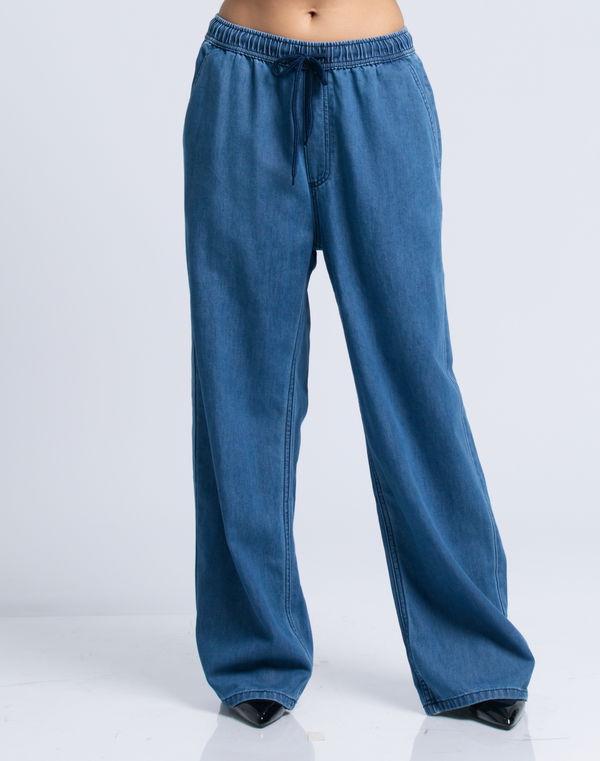 HUF & DEE Women's High Waist Jeans Mid Blue