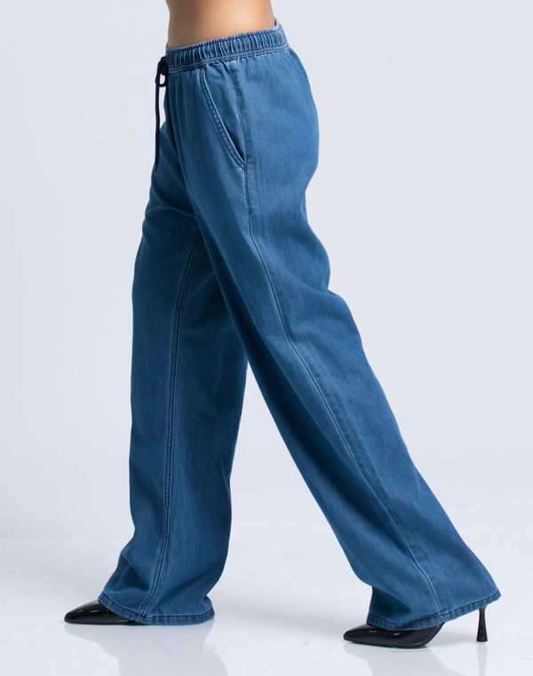 HUF & DEE Women's High Waist Jeans Mid Blue