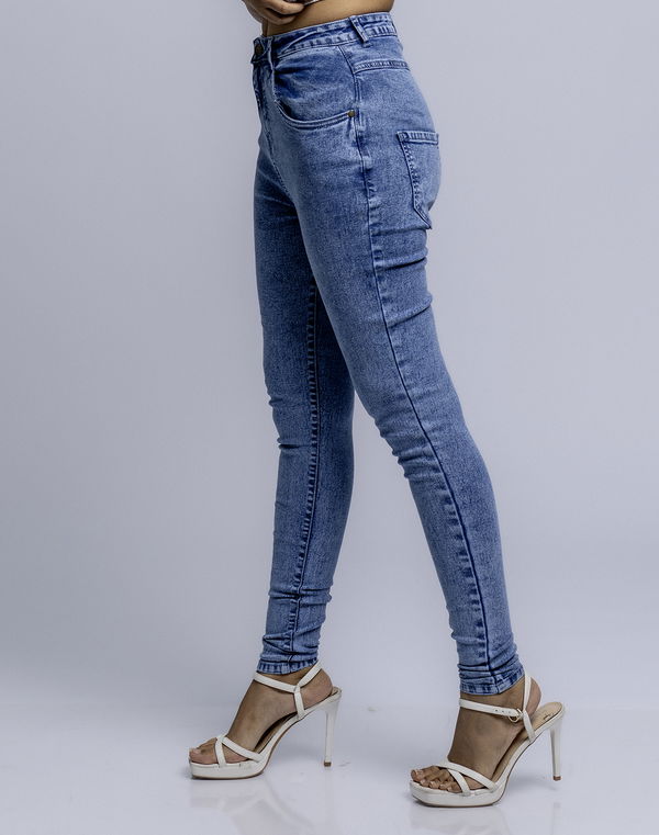 HUF & DEE Women's Skinny Fit High Waist Jeans Light Blue