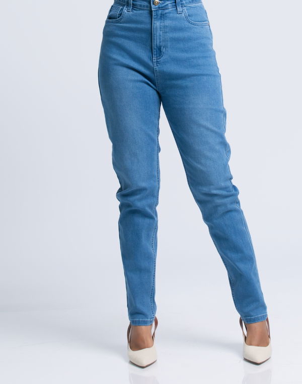 HUF & DEE Women's Slim Fit High Waist Jeans Light Blue