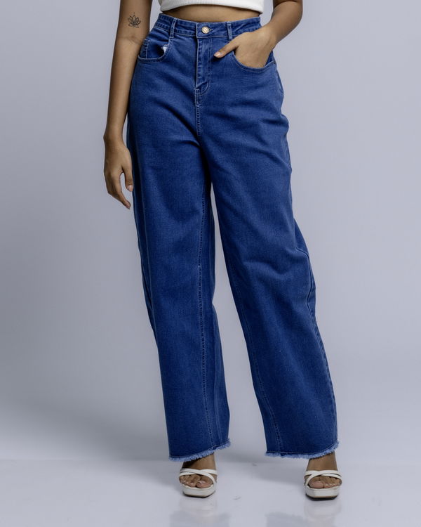 HUF & DEE Women's Straight Fit Jeans Light Blue