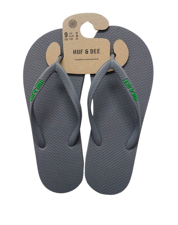 HUF & DEE Women's V-Strap Flip Flops Gray