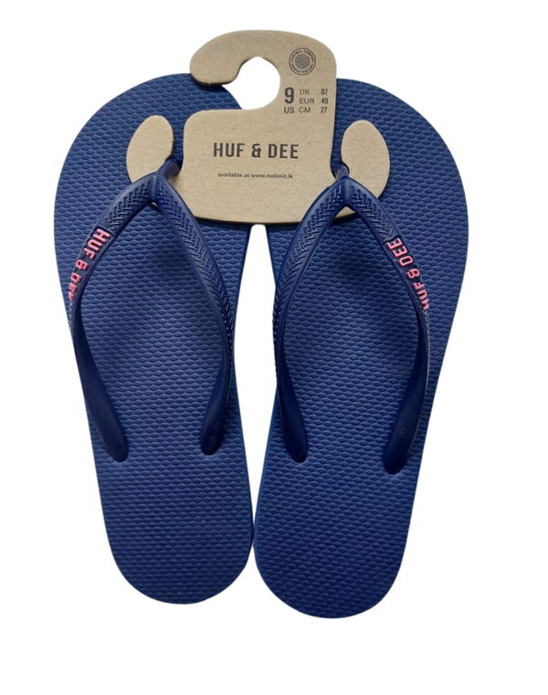 HUF & DEE Women's V-Strap Flip Flops Navy