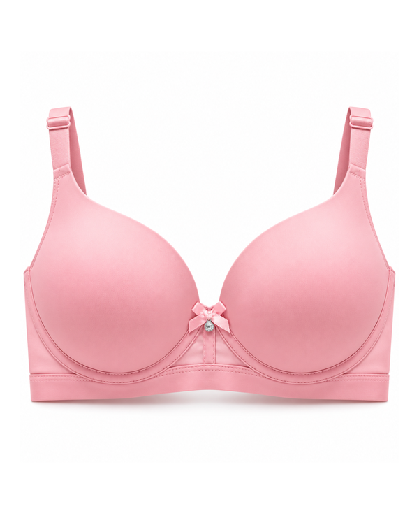 HUF & DEE Women's Full Cup Non-Wired Padded Bra Pink