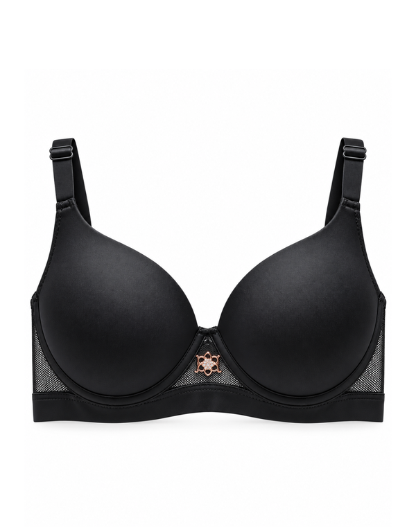 HUF & DEE Women's Full Cup Non-Wired Padded Bra Black