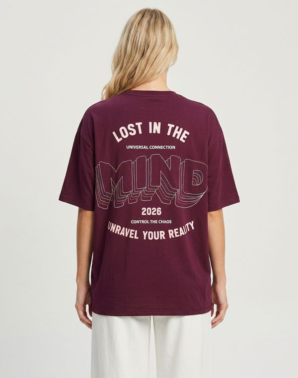 HUF & DEE Women's Oversized T-Shirt Dusty Purple