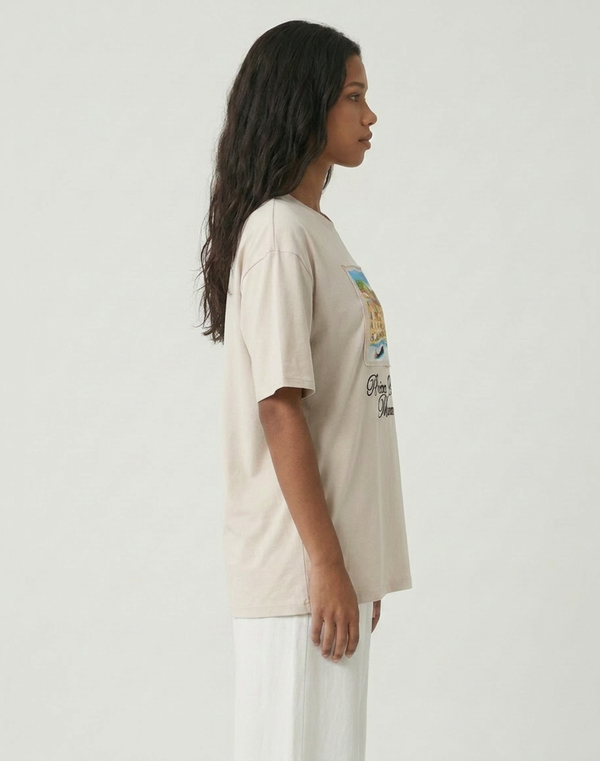 HUF & DEE Women's Oversized T-Shirt Light Beige