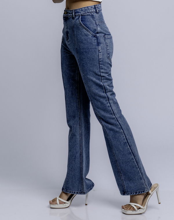 HUF & DEE Women's Straight Fit High Waist Jeans Light Blue