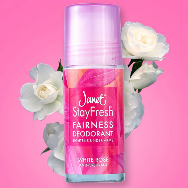 JANET STAYFRESH WHITE ROSE PERFUMED DEODORANT 50ML