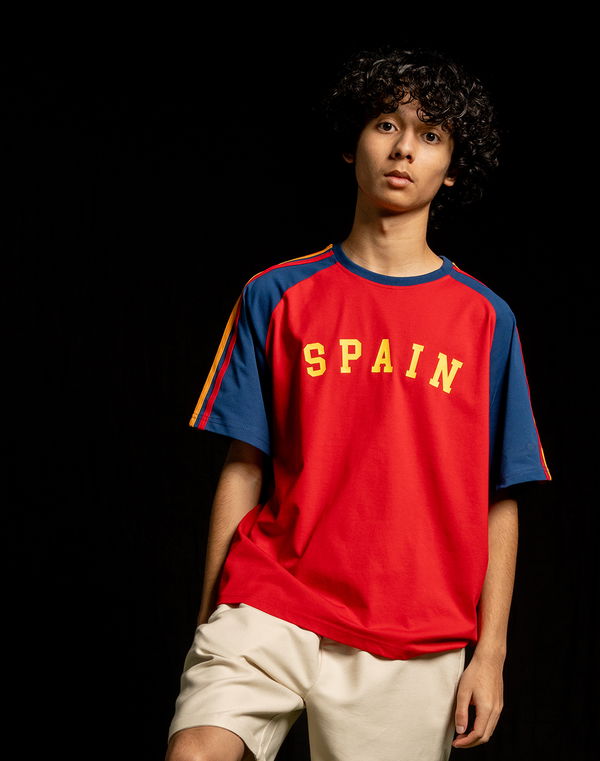 Kids Boys Oversized Football Fan Jersey – Spain Edition