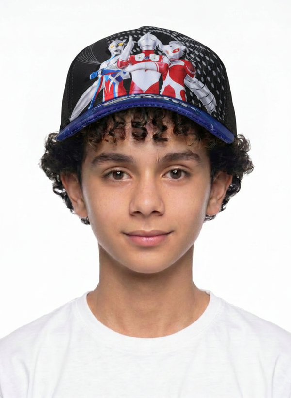 Kids Boys Printed Cap Black