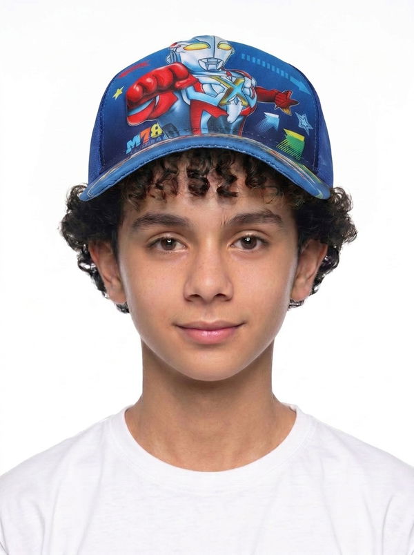 Kids Boys Printed Cap Blue