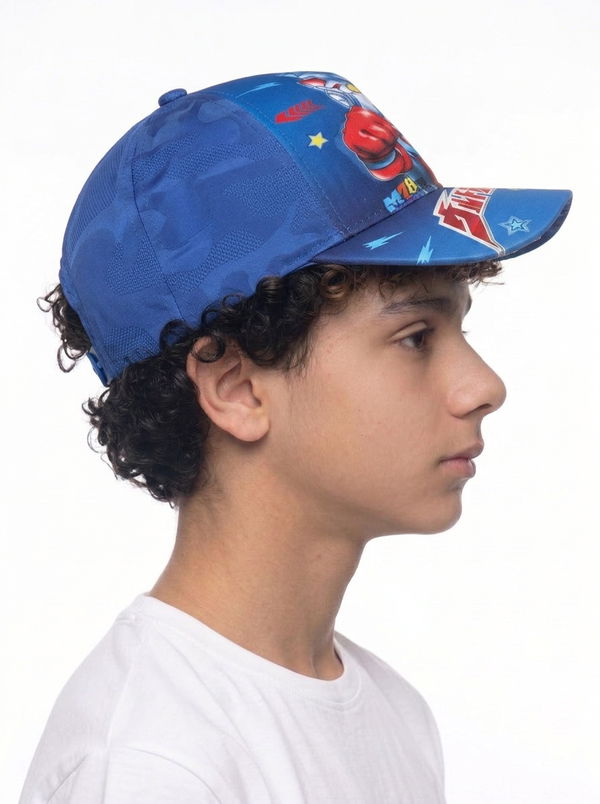 Kids Boys Printed Cap Blue