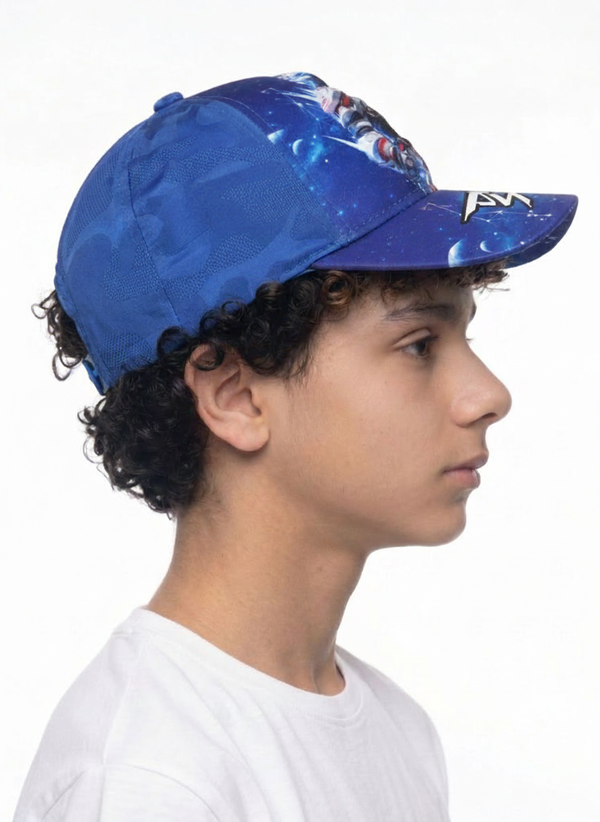 Kids Boys Printed Cap Blue
