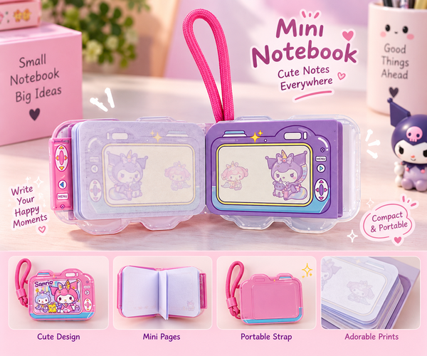 Kids Camera Style Mini Note Book
