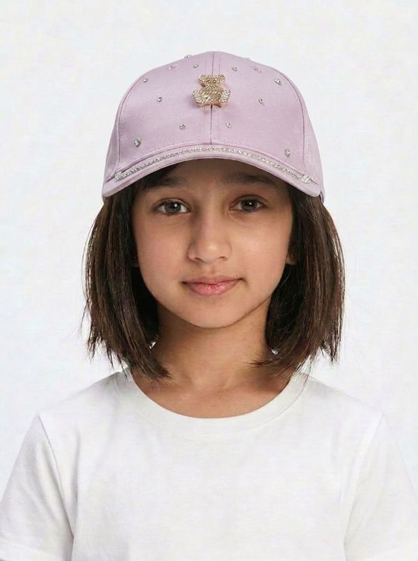 Kids Girls Printed Cap Light Purple