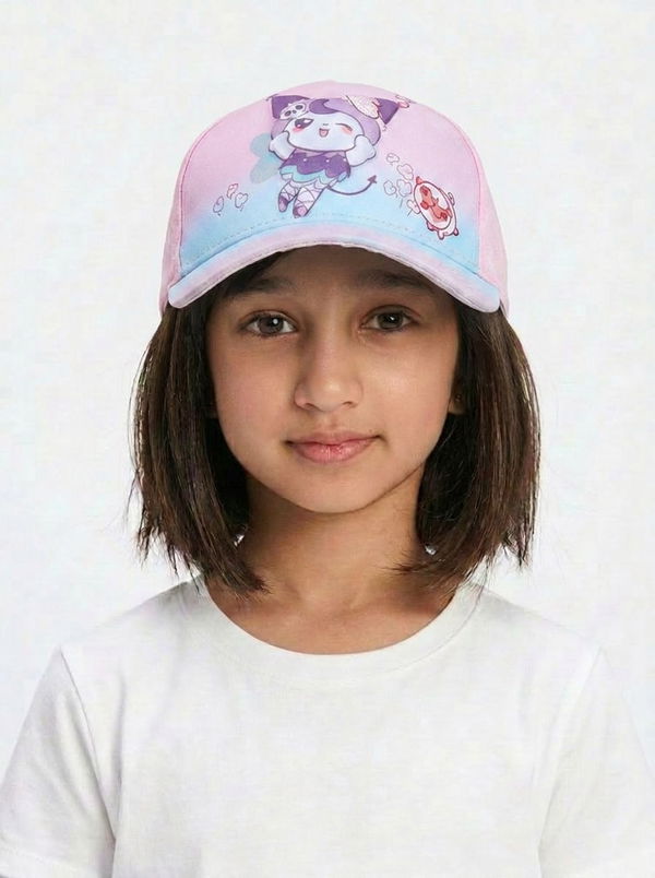 Kids Girls Printed Cap Light Purple