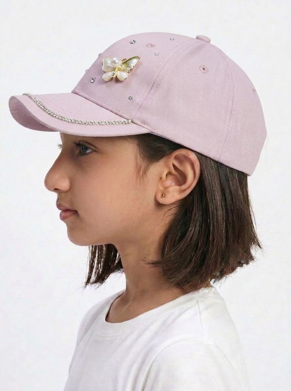 Kids Girls Printed Cap Light Purple